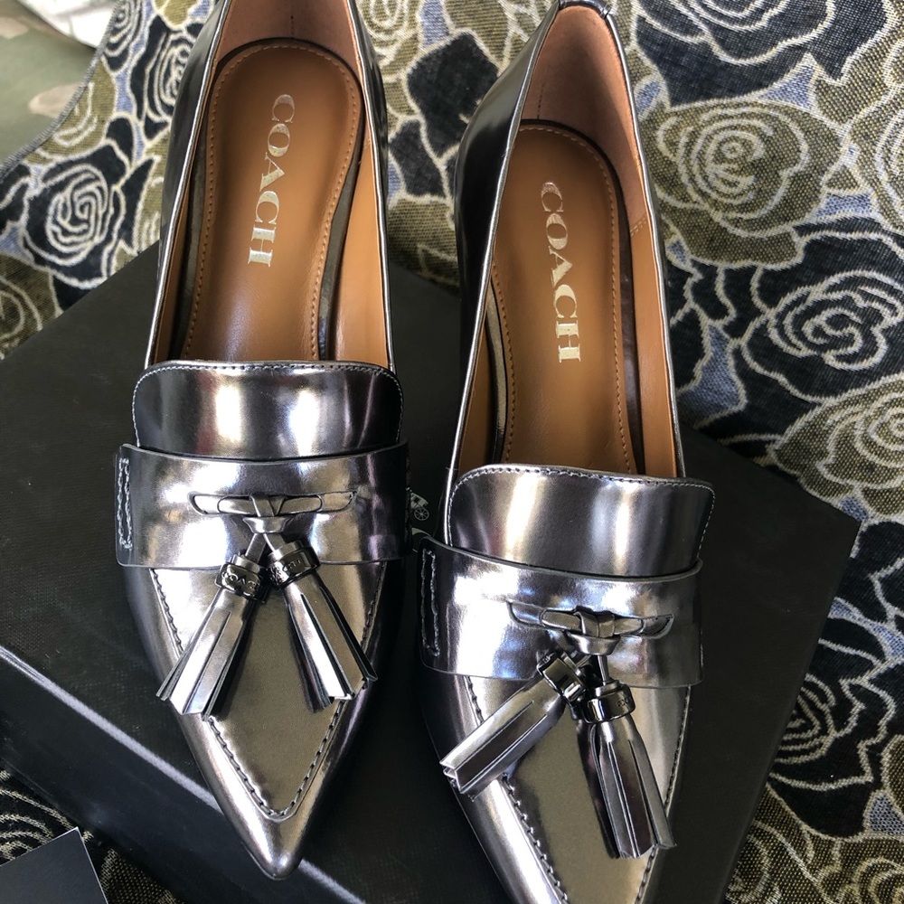 Authentic Coach heels, NEVER used!